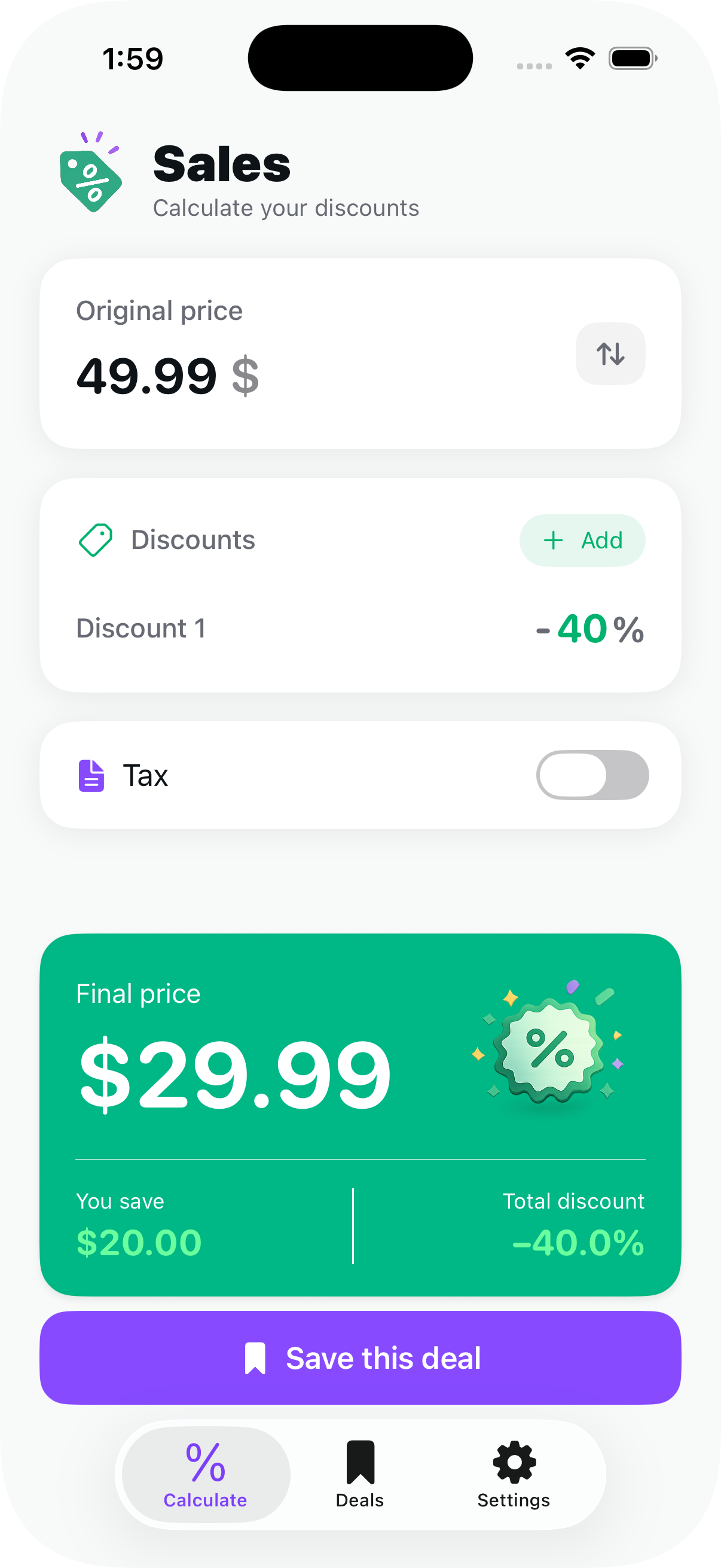 Discount on iPhone